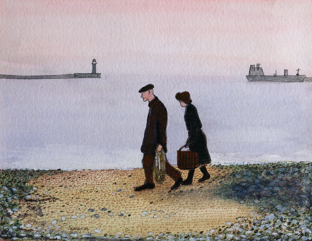 Evening Tide, Cornwall, 1982 by Gillian Lawson