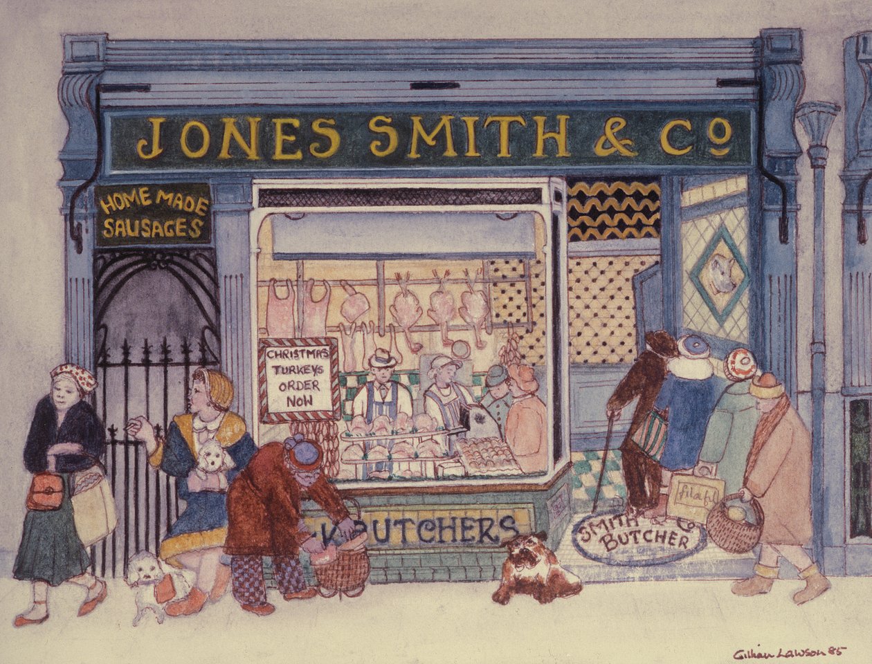 Jones Smith & Co., Butchers Shop by Gillian Lawson