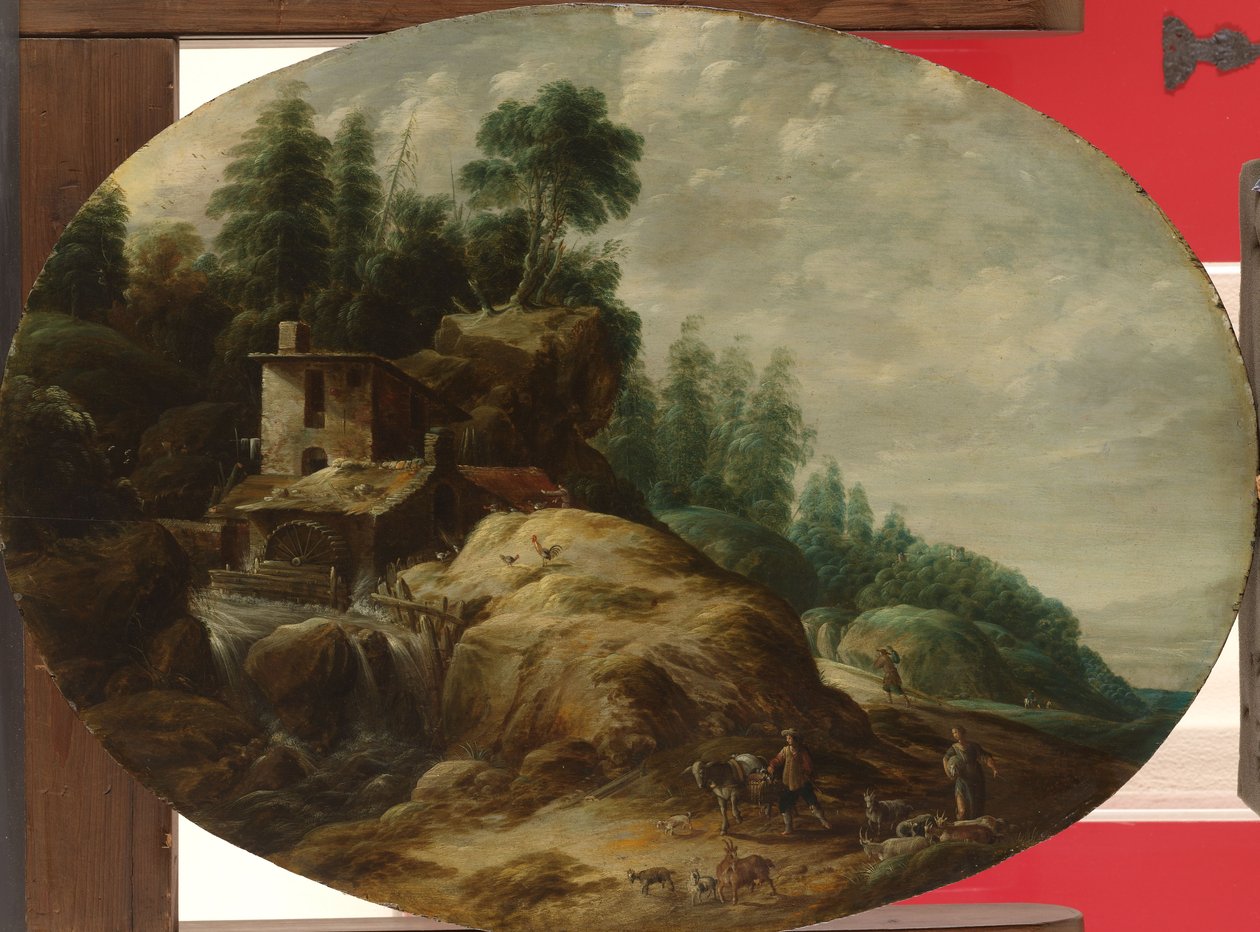 Watermill by a Wooded Outcrop by Gillis Peeters