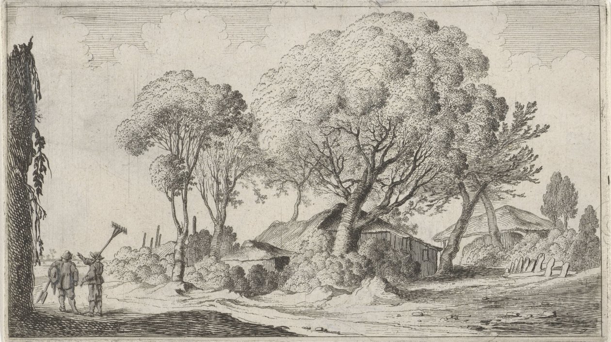 Farmhouses Among Trees by Gillis van Scheyndel (I)
