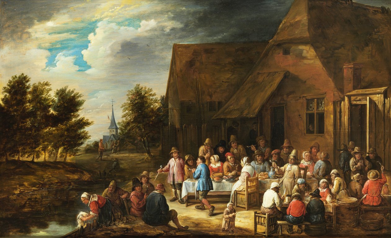 Rest Behind an Inn by Gillis van Tilborgh