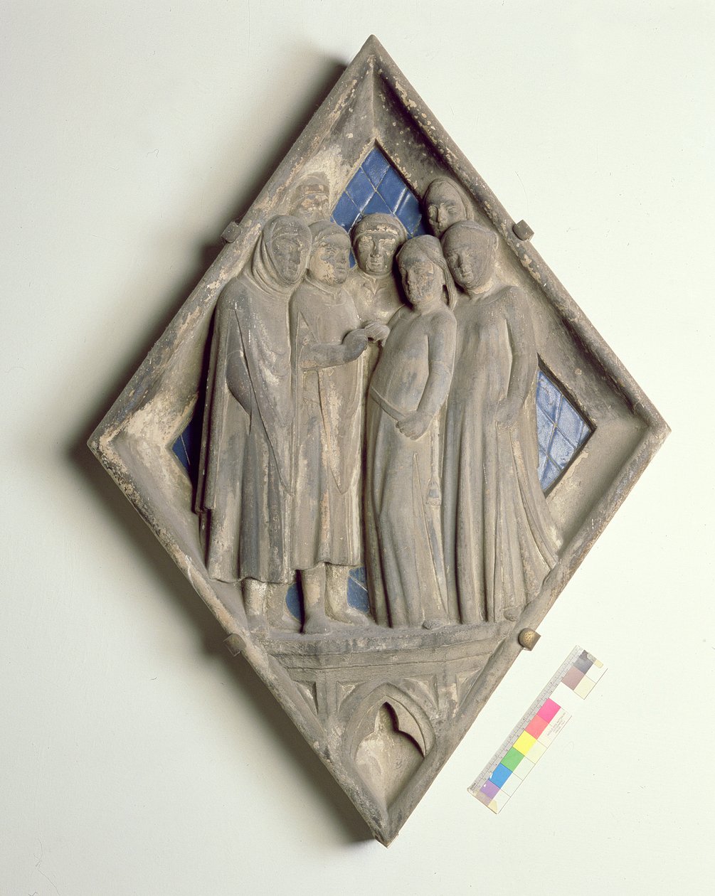 Marriage, relief tile from the Campanile by Gino Micheli