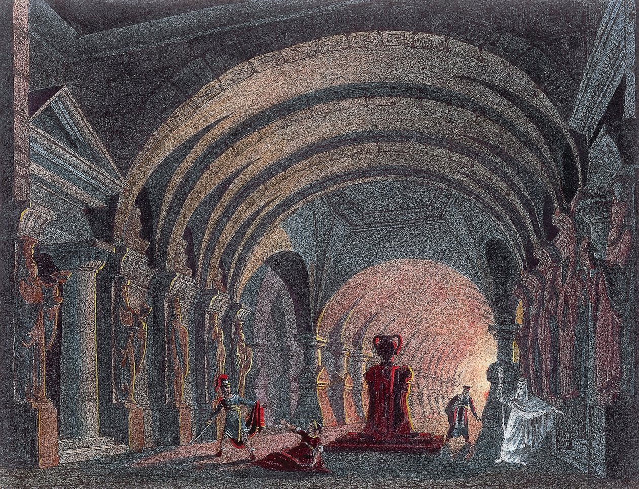 Scenography for Act IV of Semiramide by Gioacchino Rossini by Gioachino Rossini