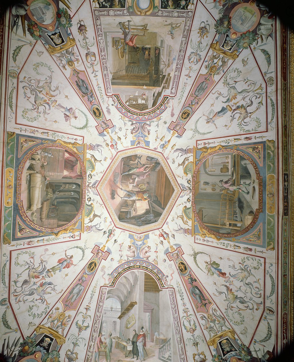 Ceiling from the Vasari Corridor, 1560-80 by Giorgio Vasari