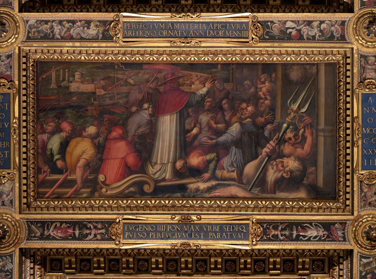 Eugene IV Disembarks at Leghorn to Take Refuge in Florence by Giorgio Vasari