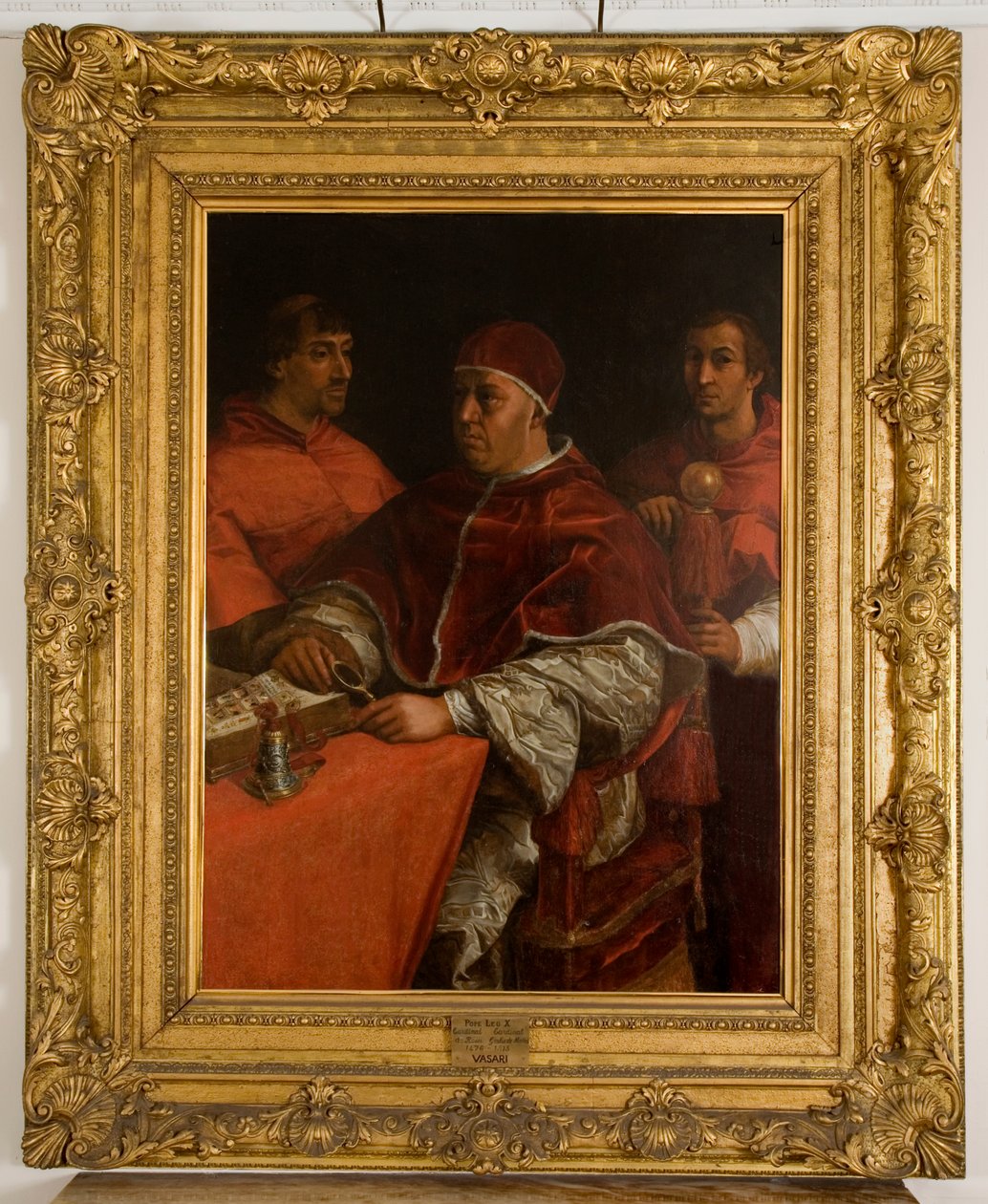 Pope Leo X with Two Cardinals, after Raphael by Giorgio Vasari