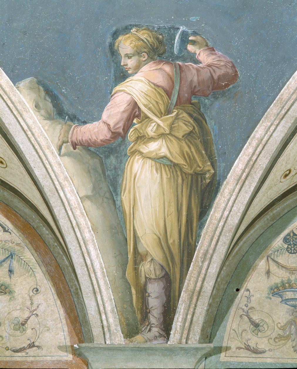 Sculpture, The Four Arts, Peduccio, Camera della Fama, 1542 by Giorgio Vasari