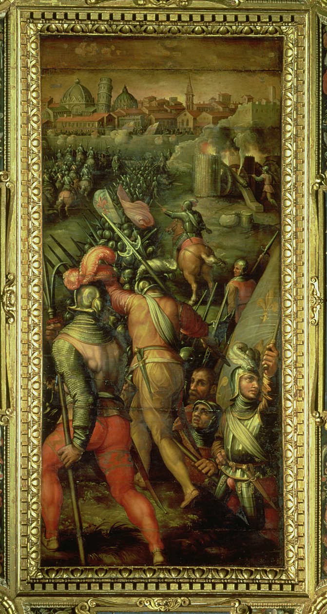 The Battle of Barbagianni from the Ceiling of the Salone dei Cinquecento by Giorgio Vasari