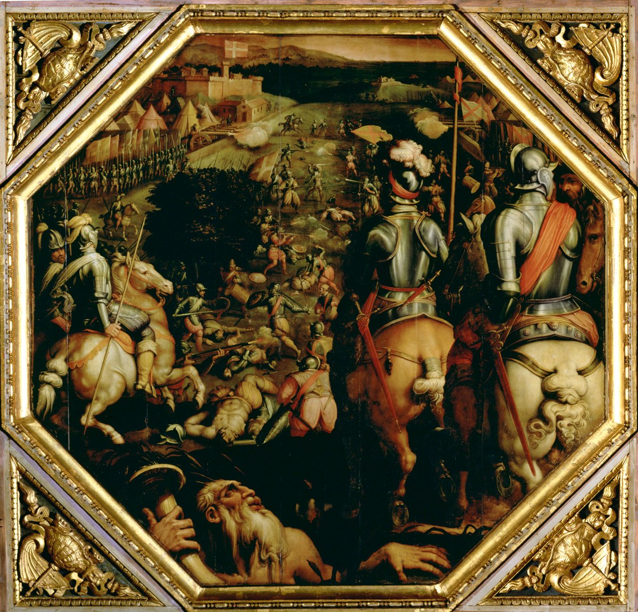 The Battle of Marciano in 1553 (detail) by Giorgio Vasari