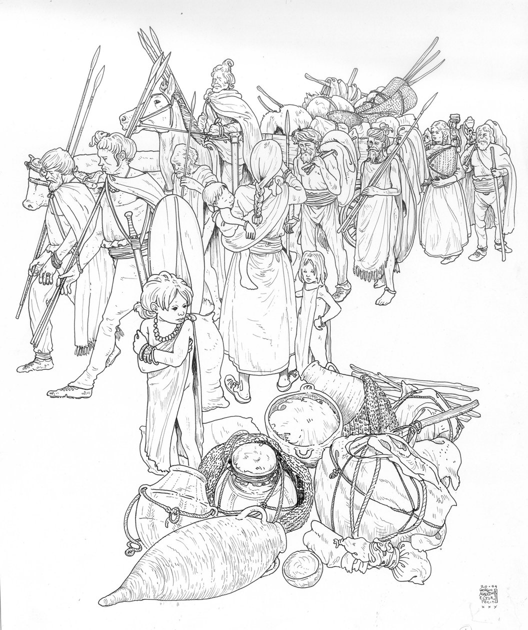 Barbarian: Marcoman people (Marcomanni Germanic tribal confederation) by Giorgio Albertini