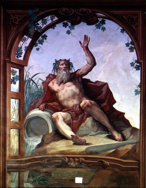 Personification of a river from the Sala di Fiumi by Giorgio Anselmi