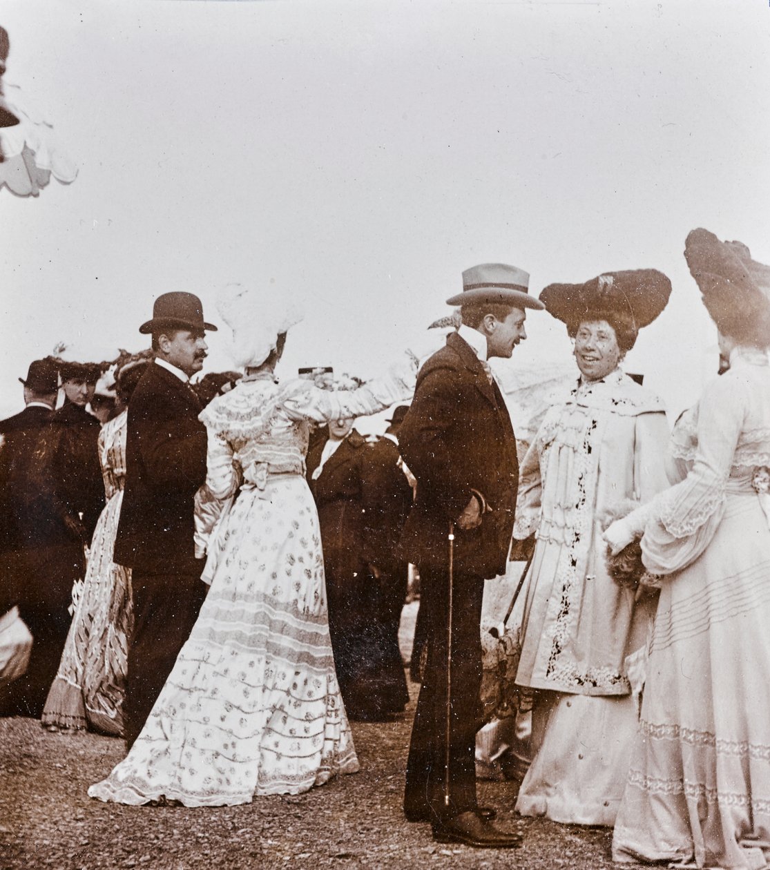 Elegant People to the Gallop Ran, Cascine Park, Florence by Giorgio Enrico (attr.to) Levi