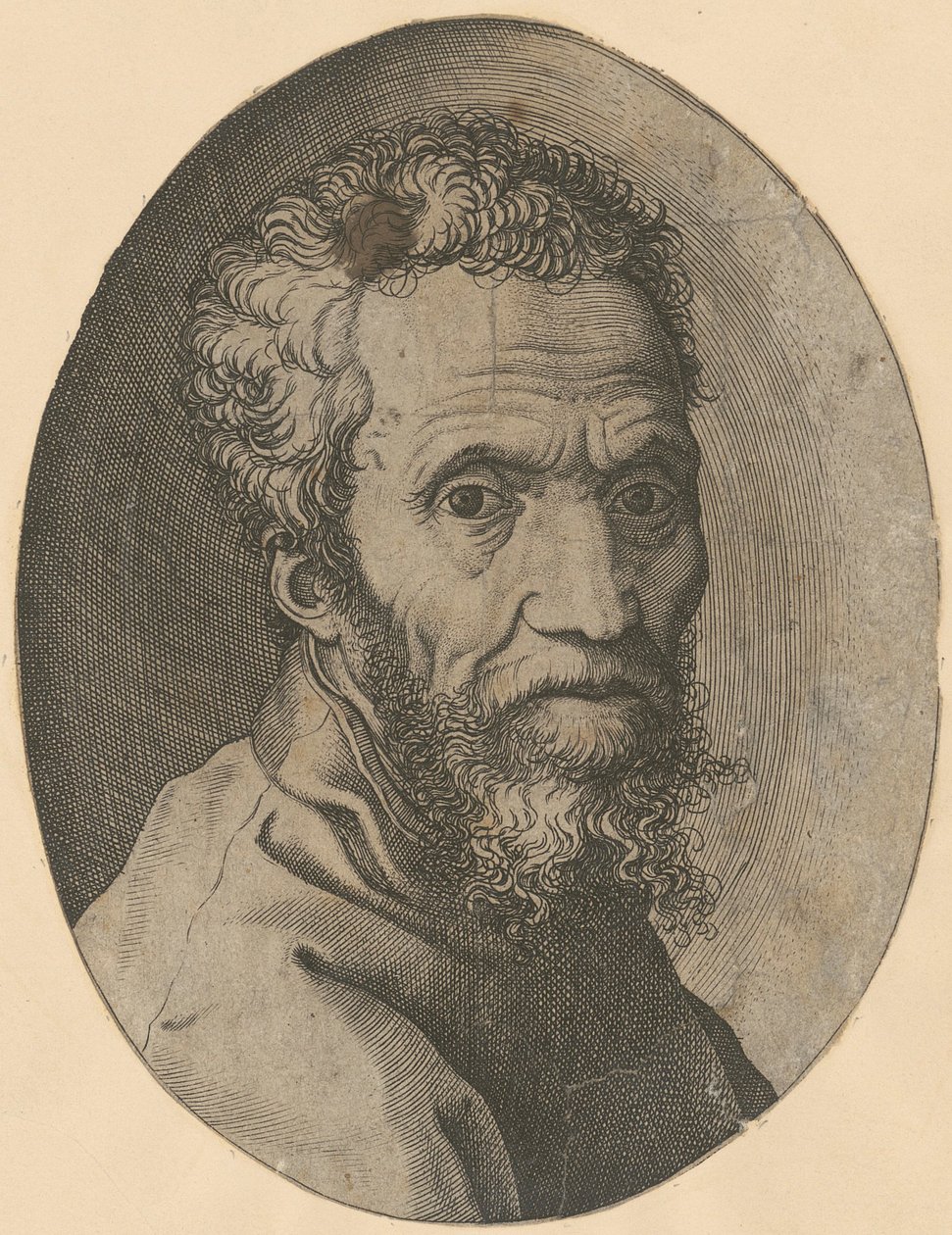 Portrait of Michelangelo by Giorgio Ghisi