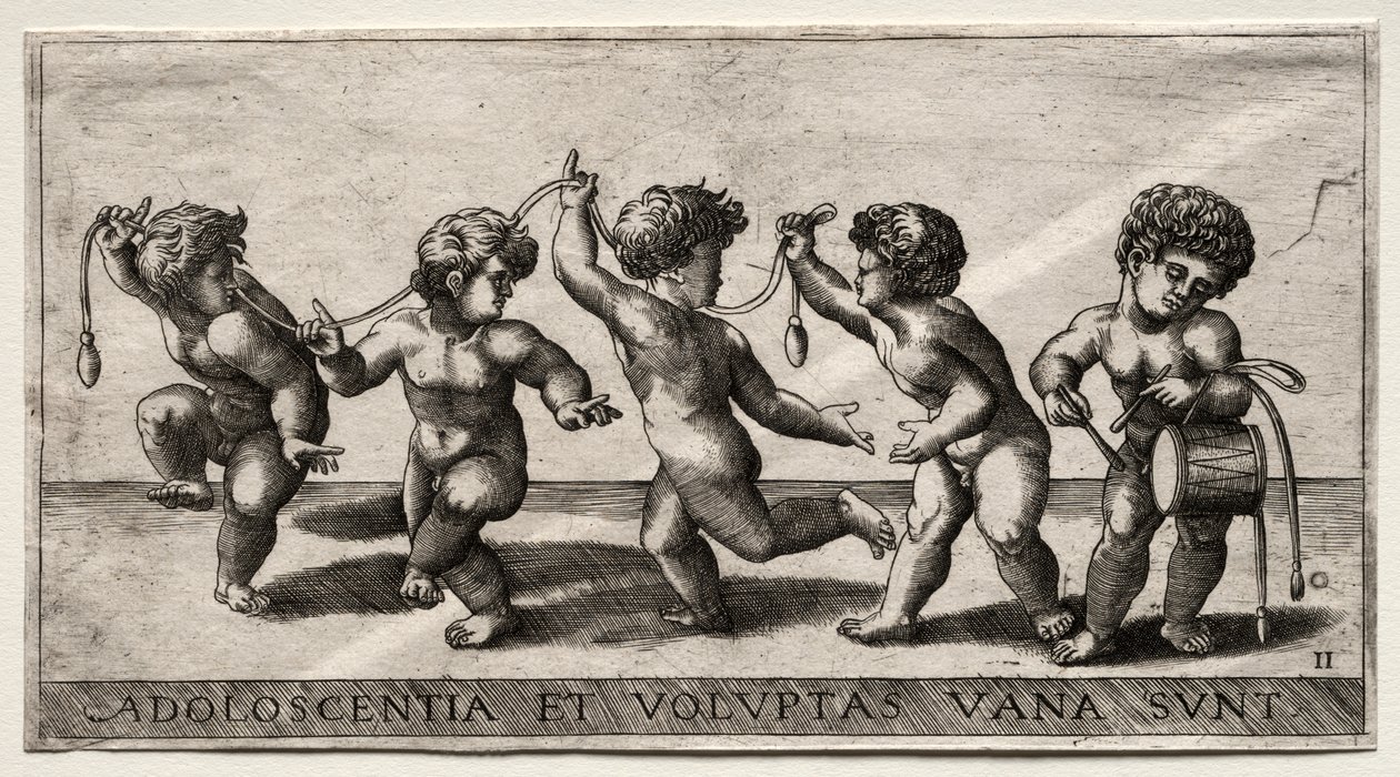 Children Dancing to a Drum by Giorgio Reverdino