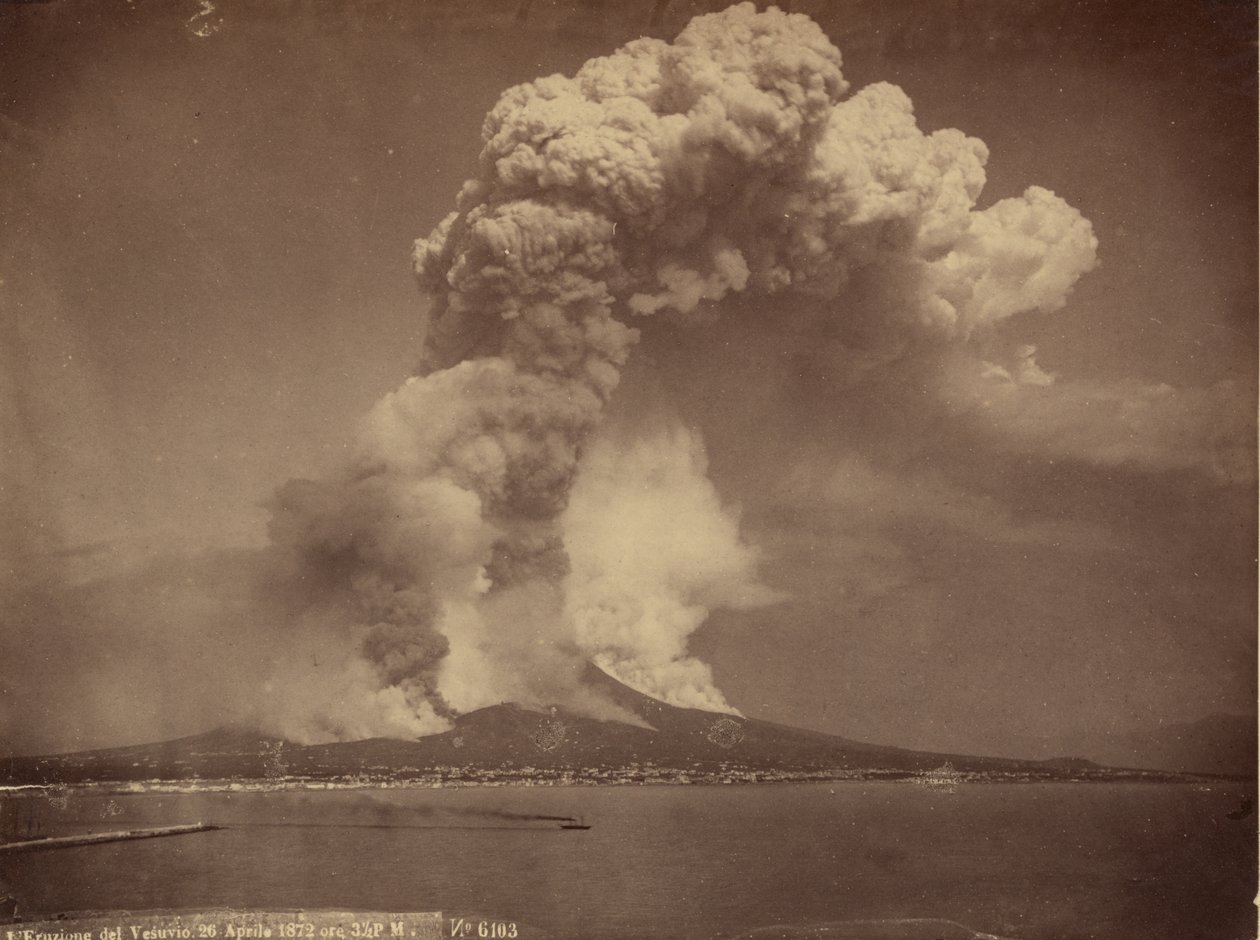 Mount Vesuvius, active, 1872 by Giorgio Sommer