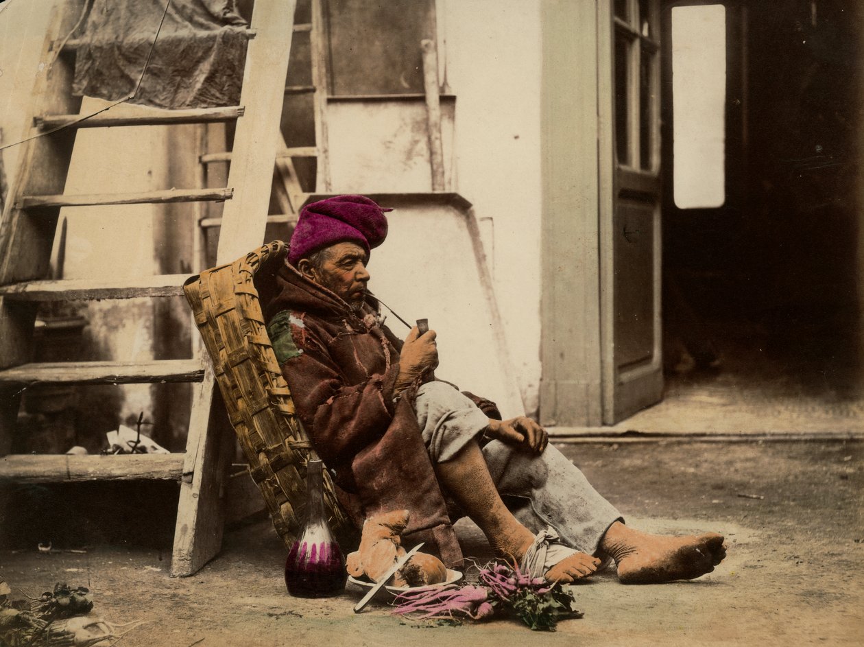 Sales of radishes in Naples by Giorgio Sommer