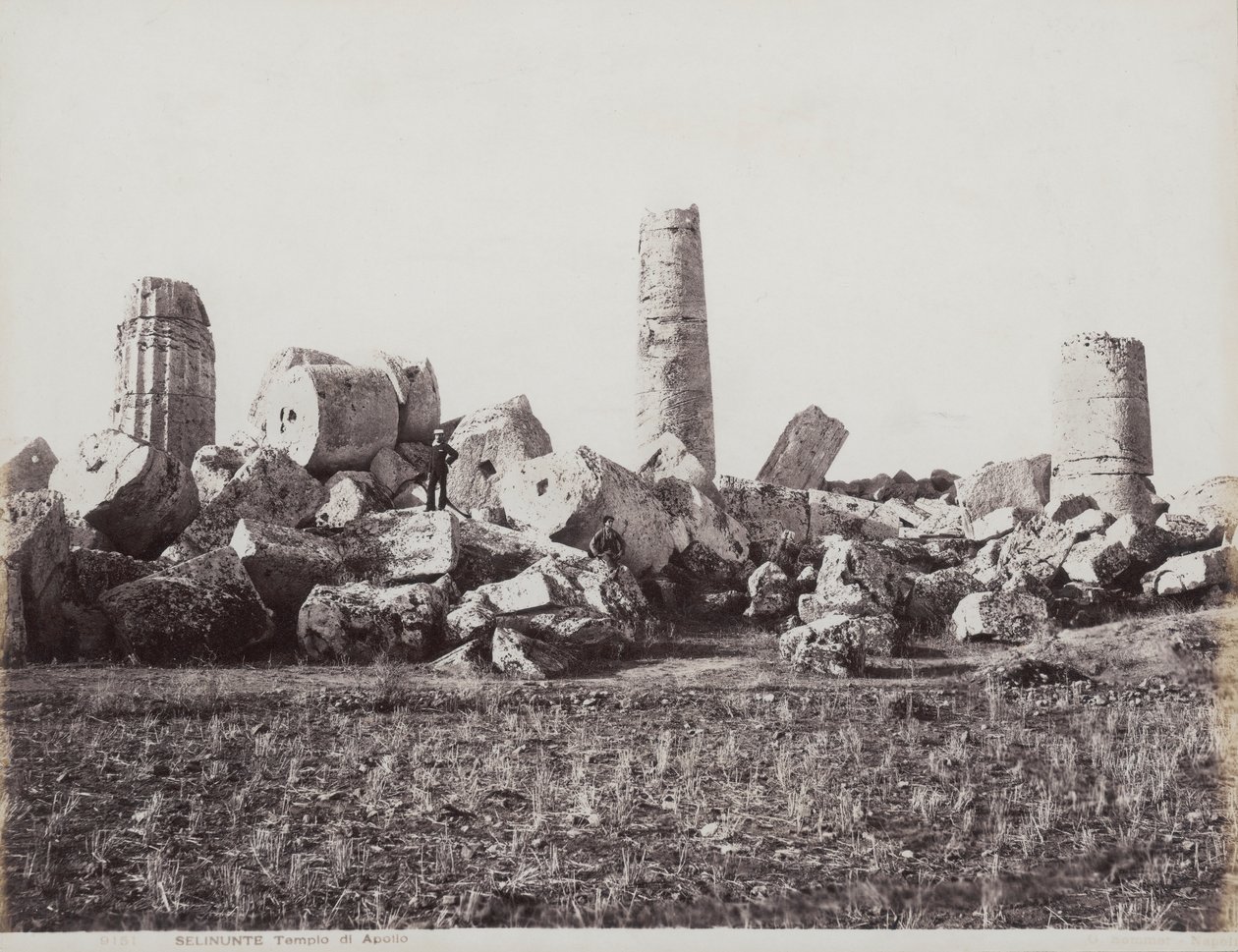 The Remains of the Temple of Apollo in Selinunte by Giorgio Sommer