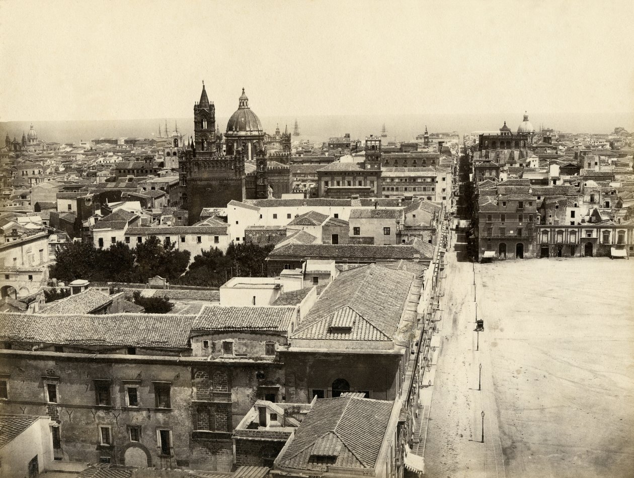 View of Palermo from Porta Nuova, Sicily, Italy, Photograph by Giorgio Sommer by Giorgio Sommer