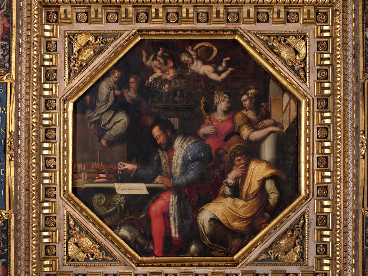 Cosimo Studies the Taking of Siena by Giorgio Vasari