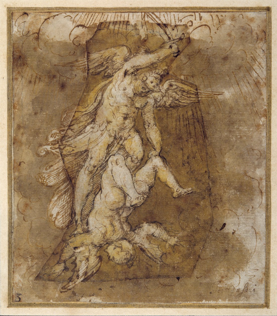 Drawing for the Angels of the Vault of Saint Michael, c.1511-74 by Giorgio Vasari