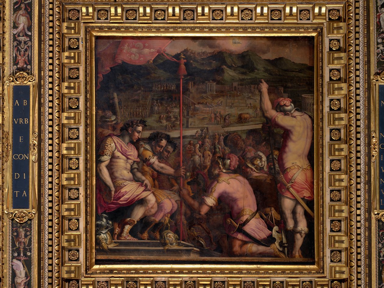 Foundation of Florentia, a Roman Settlement by Giorgio Vasari