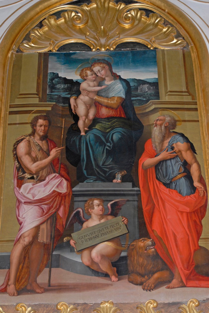 Madonna and Child between St John Baptist and St Jerome by Giorgio Vasari