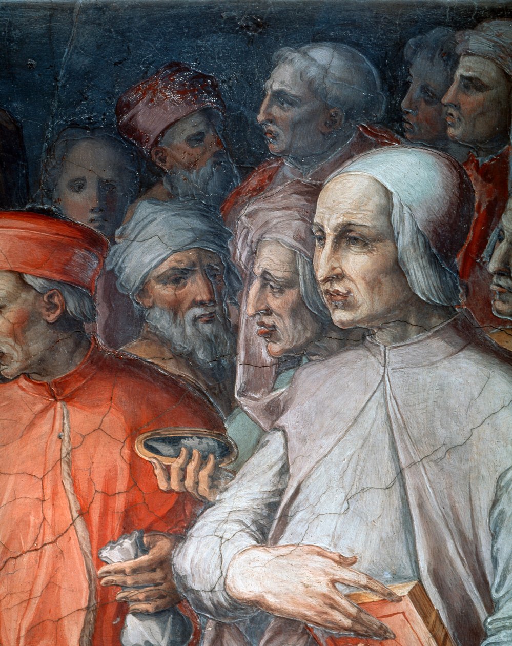 Marsilio Ficino flanked by Paolo del Pozzo Toscanelli (detail) by Giorgio Vasari