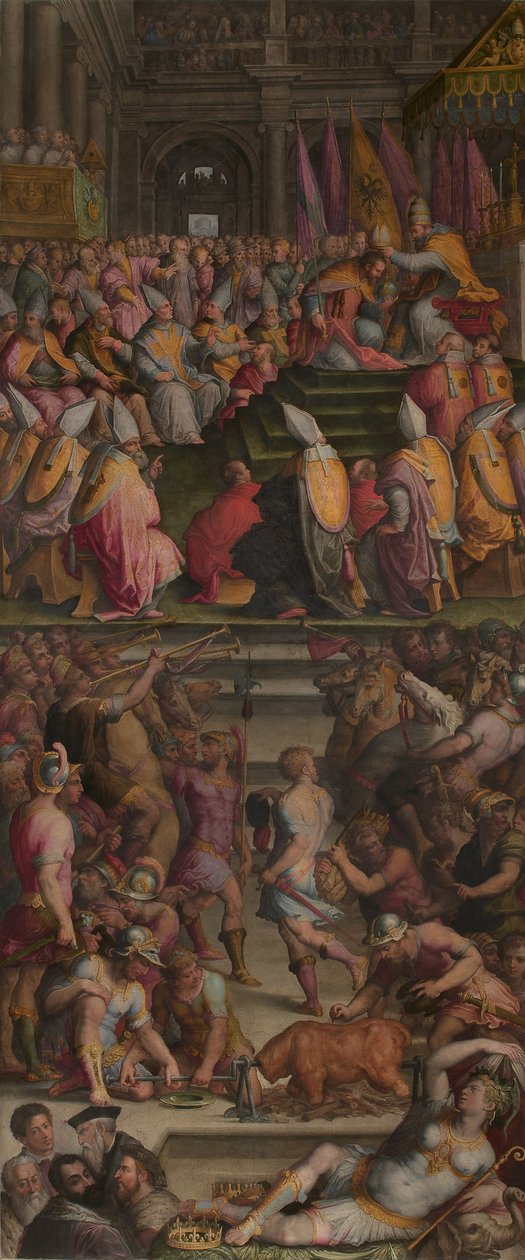 Pope Clement VII Crowned Charles V in Bologna, 1556-1562 by Giorgio Vasari