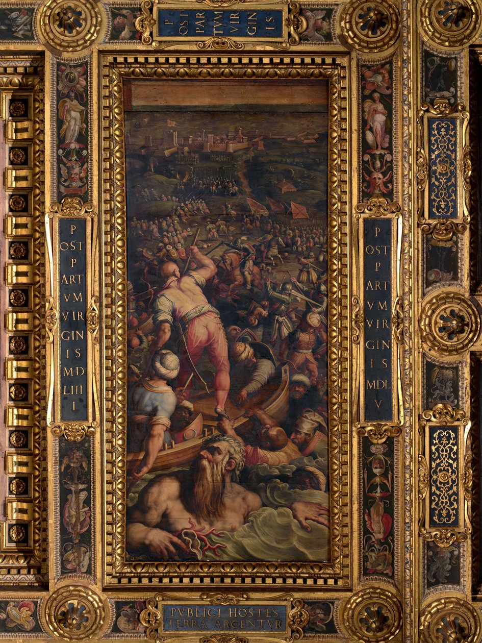 Rout of the Turks at Piombino by Giorgio Vasari
