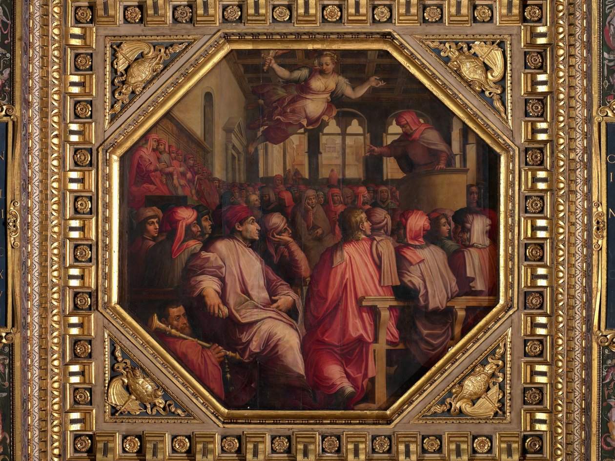 Speech by Antonio Giacomini for the War Against Pisa in the Sala dei Duecento by Giorgio Vasari