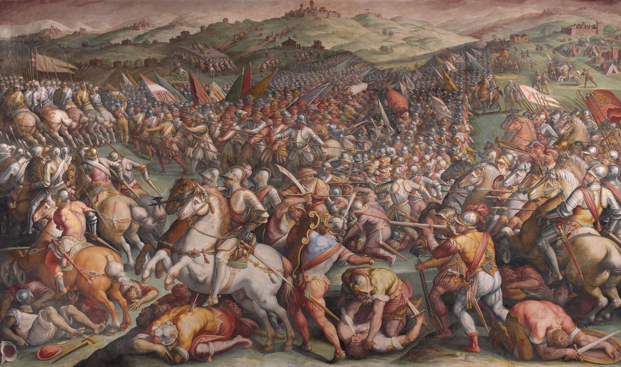 The Battle of Marciano in Val di Chiana by Giorgio Vasari