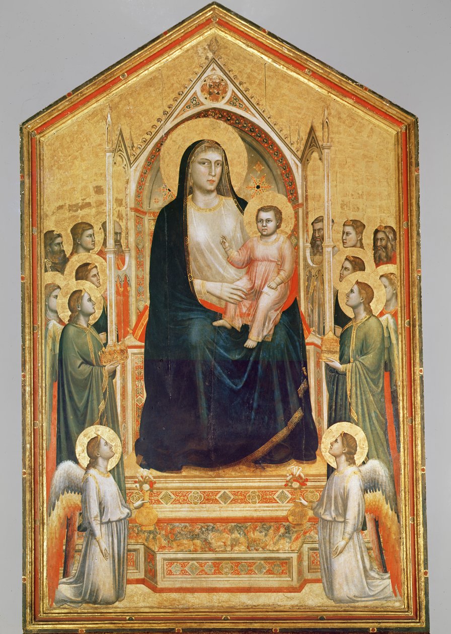 Madonna and Child Enthroned (pre-restoration) by Giotto di Bondone