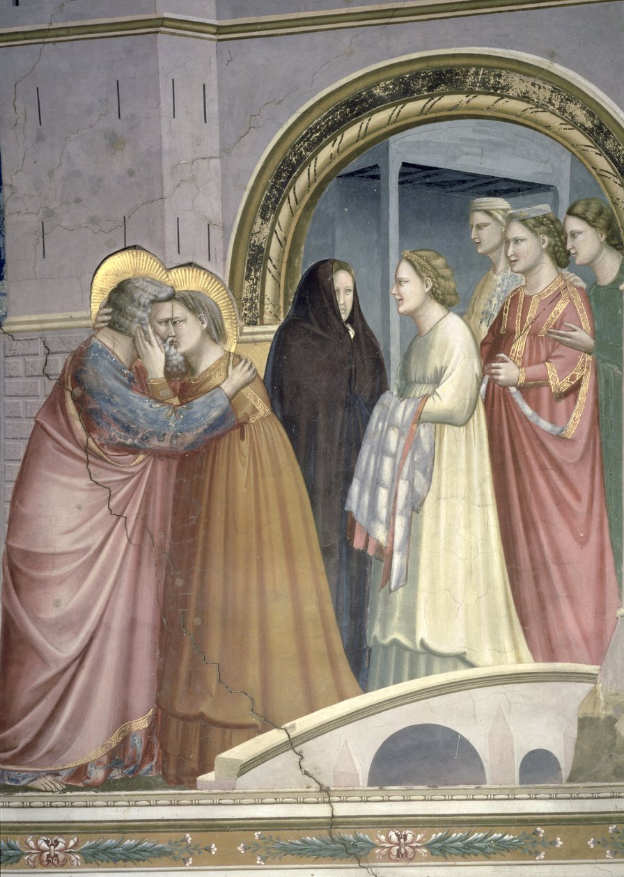 The Meeting at the Golden Gate (detail) by Giotto di Bondone
