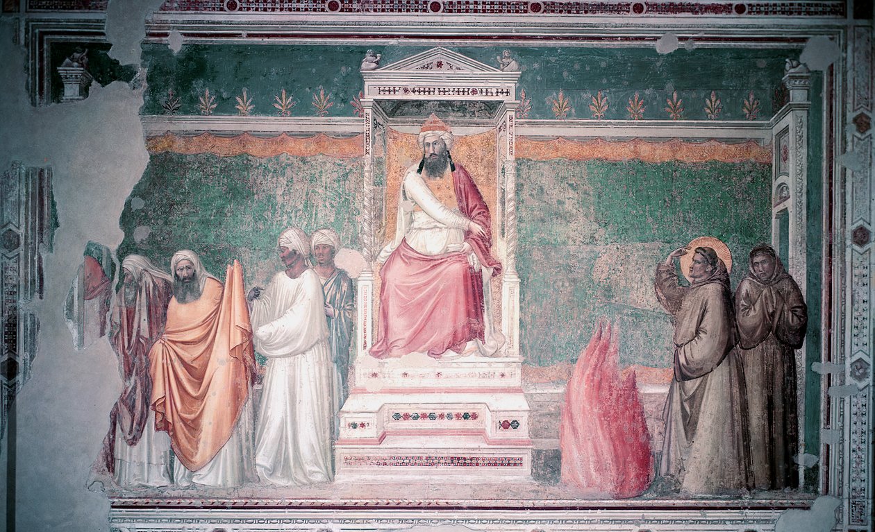 Trial by Fire of St. Francis of Assisi Before the Sultan of Egypt by Giotto di Bondone