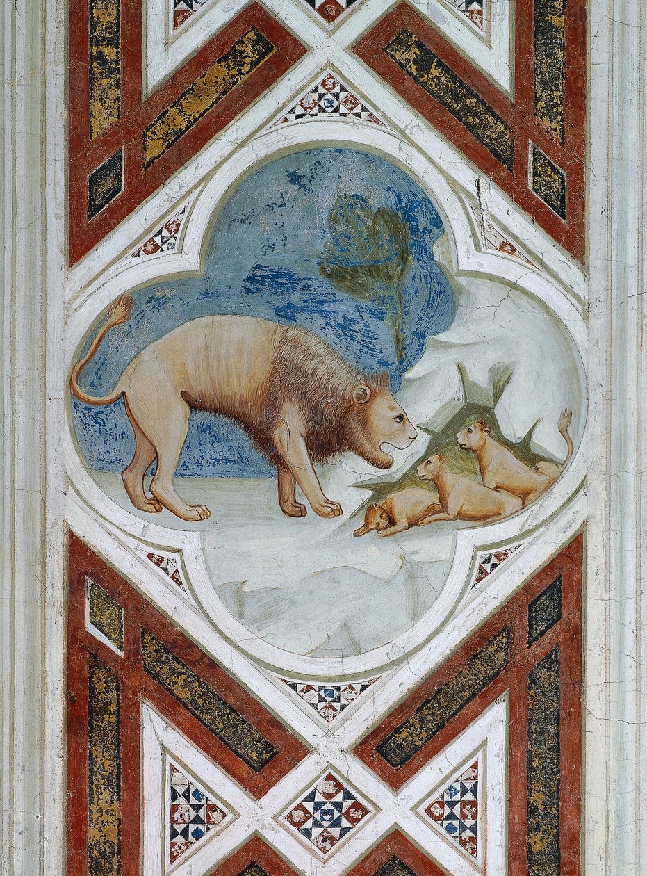 Symbol of resurrection of Jesus Christ (detail) by Giotto (c.1266 1337)