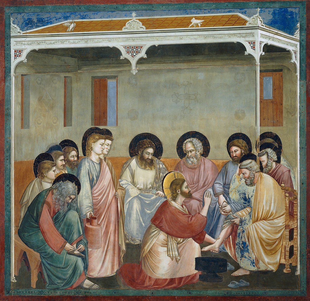 Washing of Feet (detail) by Giotto (c.1266 1337)