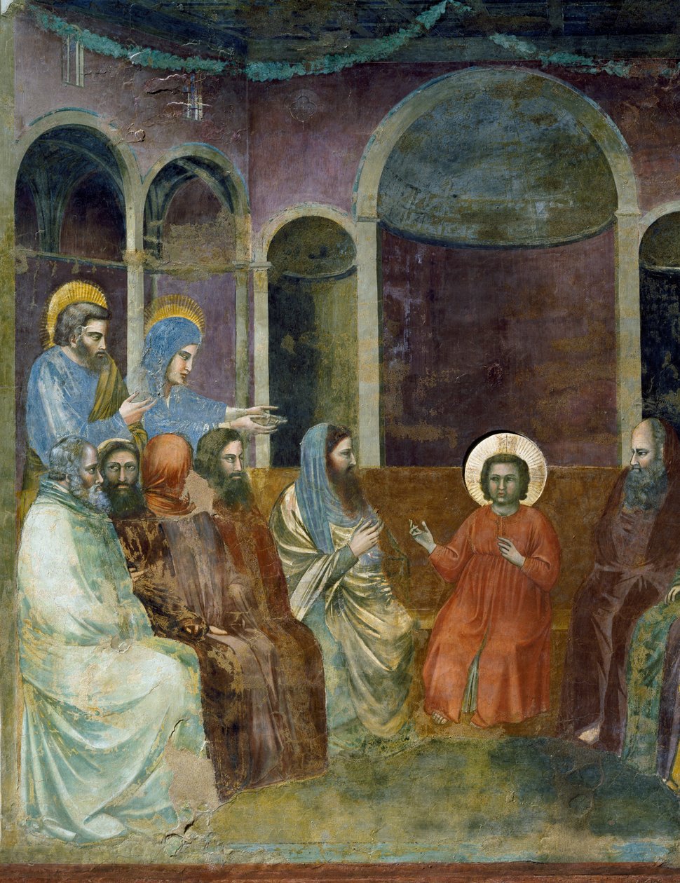 Jesus in Temple Among Doctors (detail) by Giotto (c.1266 1337)