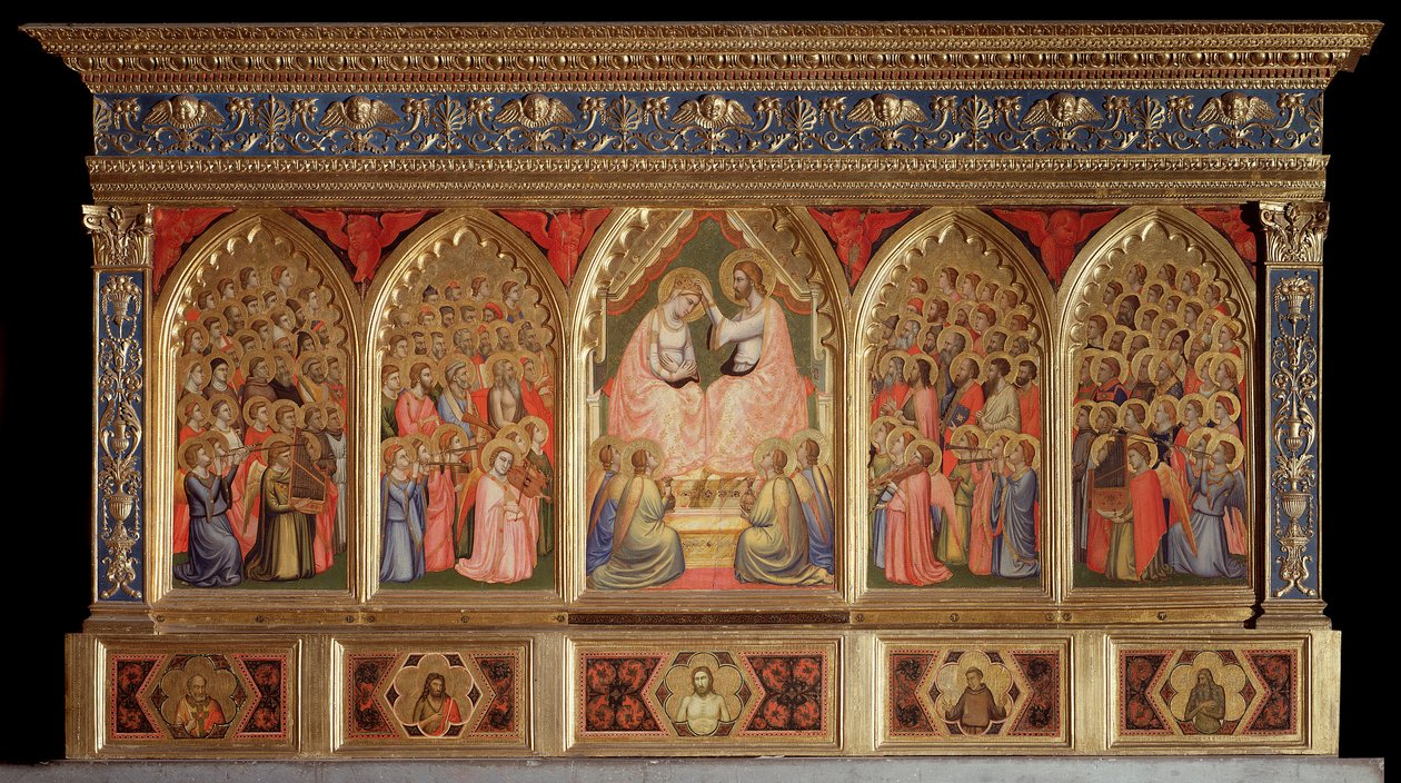 Polyptych Baroncelli: The Coronation of the Virgin by Giotto (c.1266 1337)