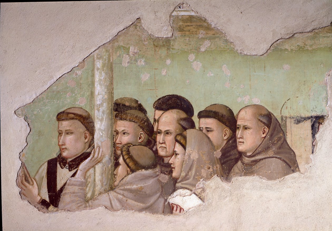 Saint Francis Appears to Fra Agostino and a Bishop (Detail) by Giotto di Bondone