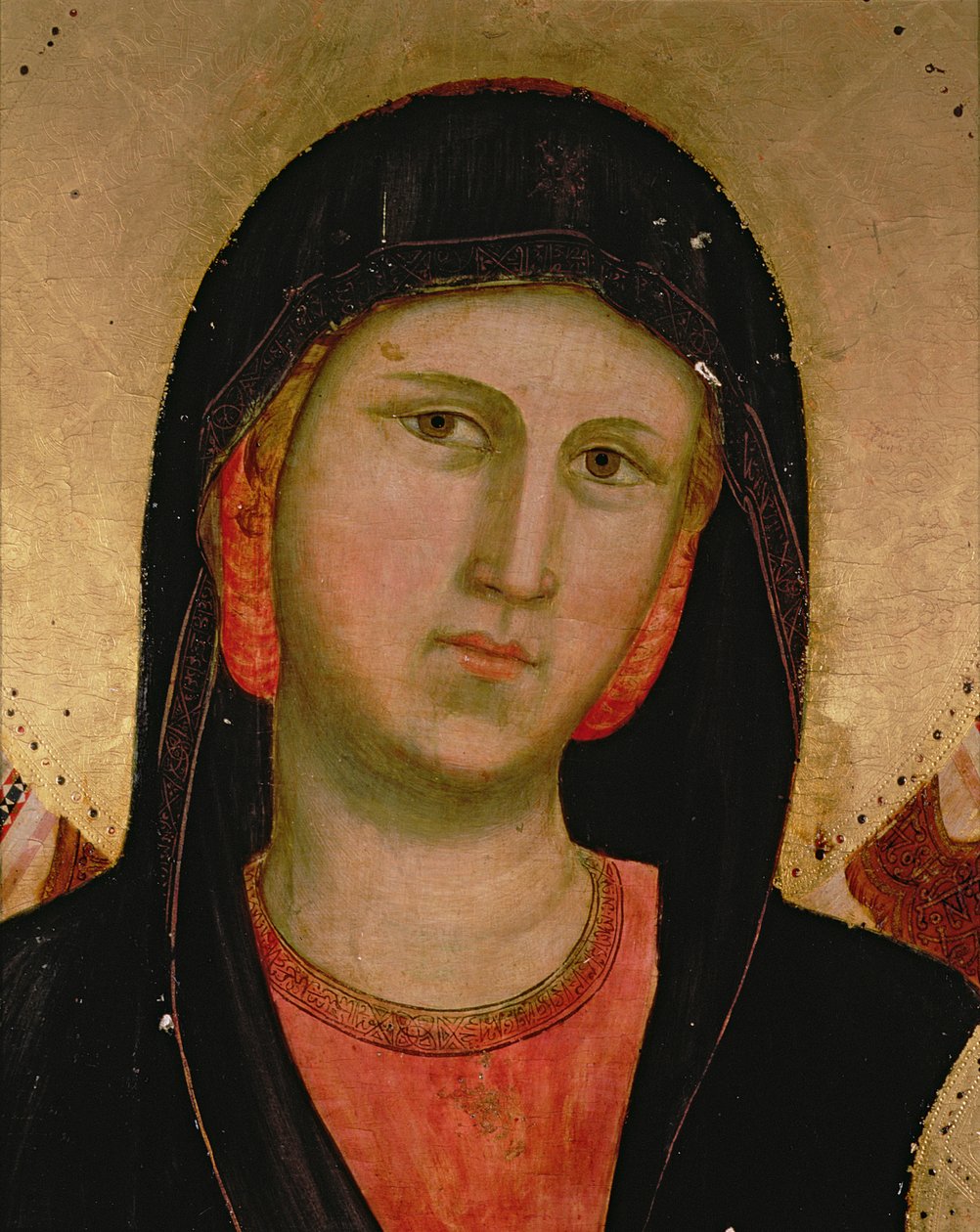 Madonna, from Madonna and Child Enthroned (detail) by Giotto di Bondone