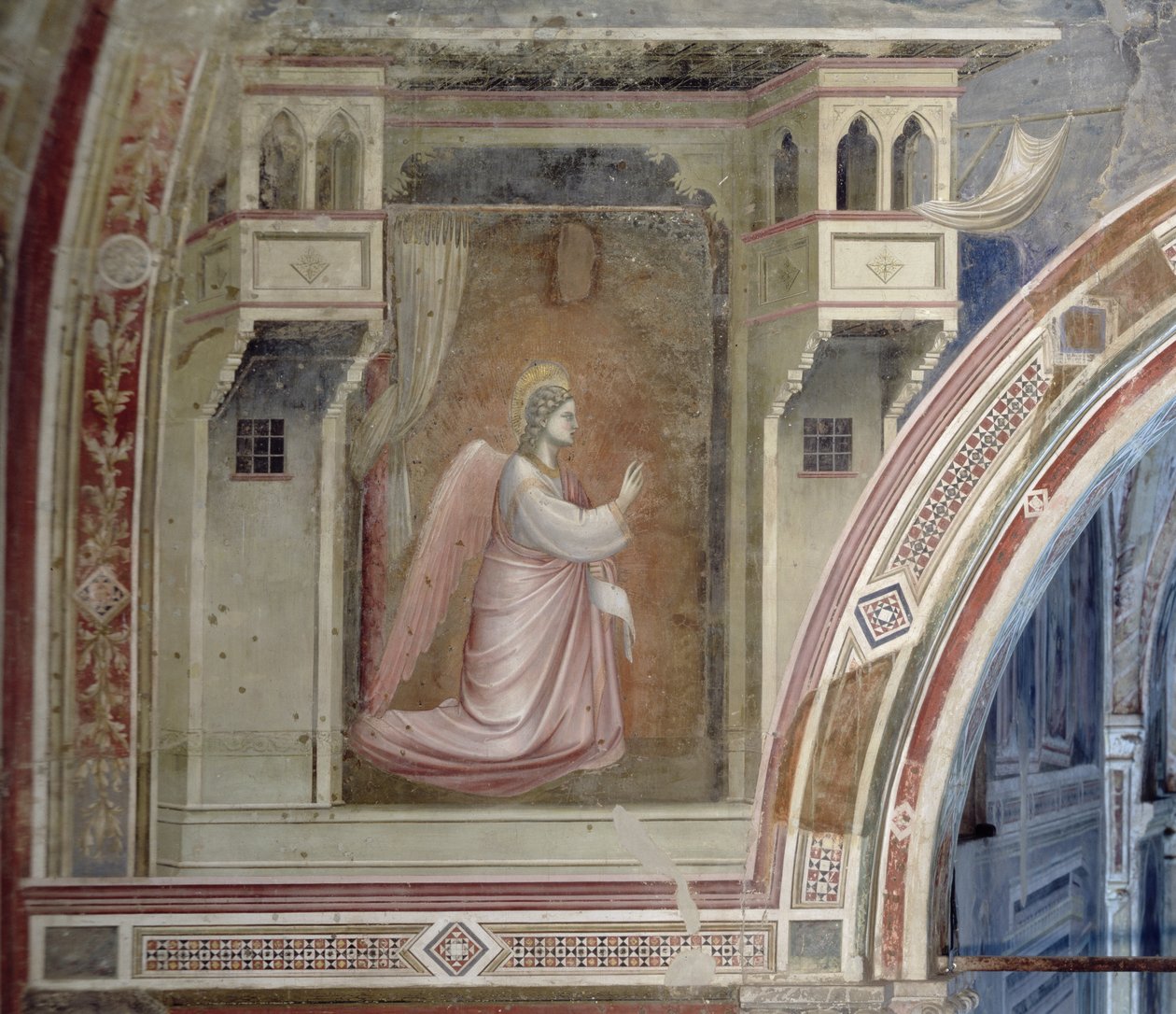 The Annunciation (detail) by Giotto di Bondone