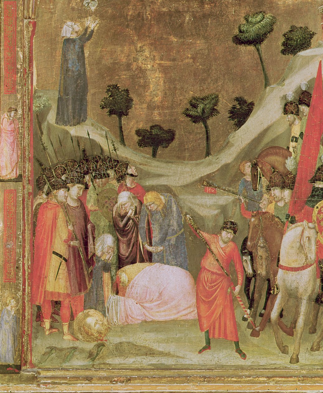 The Martyrdom of St. Paul, right hand panel from the Stefaneschi Triptych, c.1320 (detail) by Giotto di Bondone