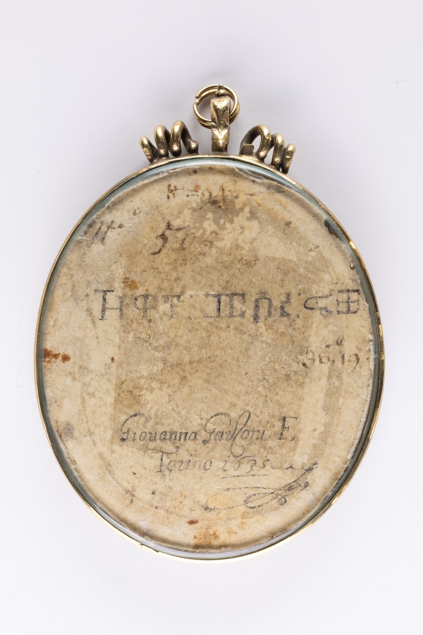 Reverse of Portrait of Zaga Christ (Ṣägga Krəstos) by Giovanna Garzoni