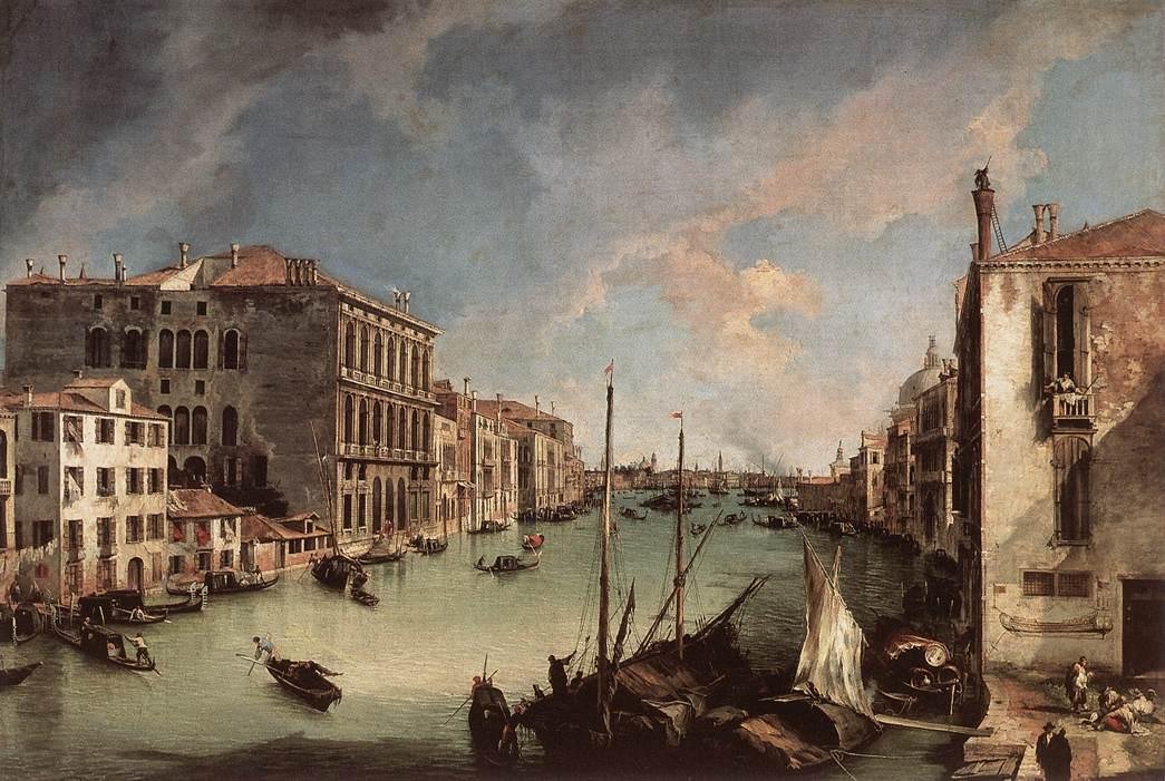 Grand Canal, Looking East from the Campo San Vio by Giovanni Antonio Canal