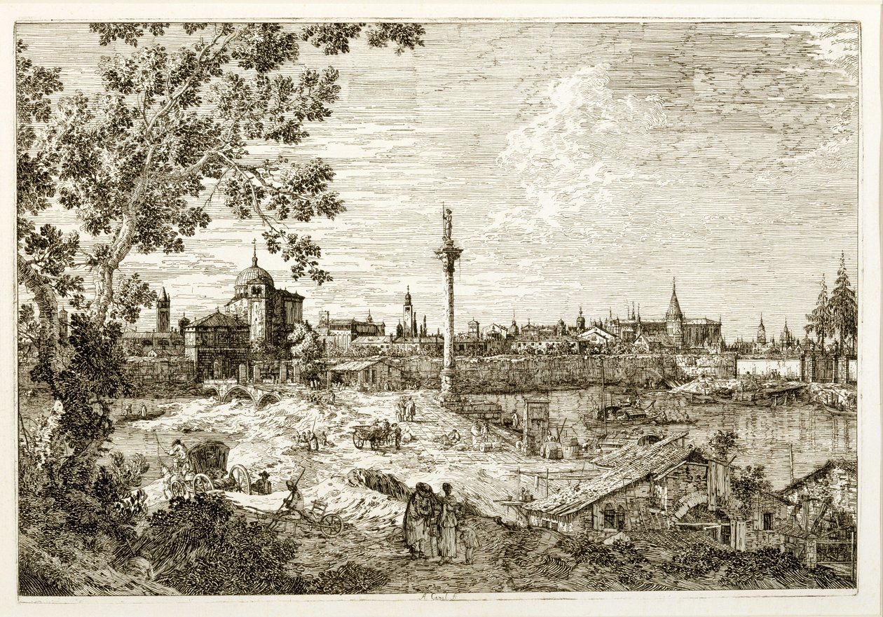 Imaginary View of Padua by Giovanni Antonio Canal