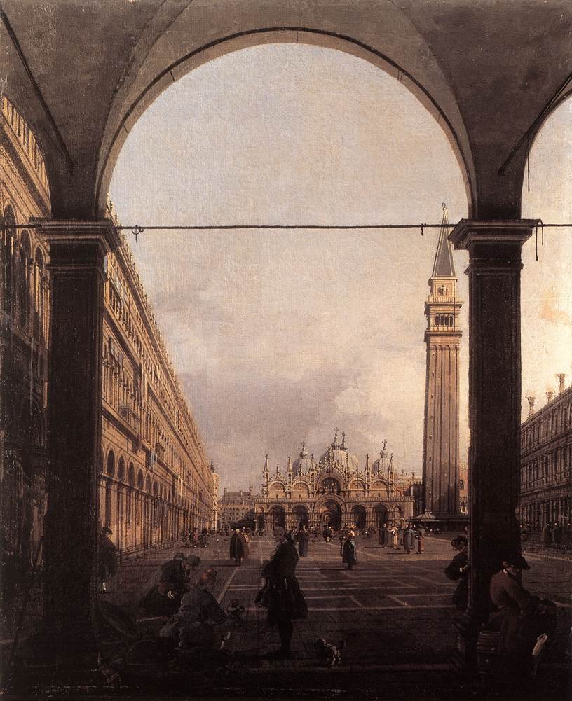 Piazza San Marco Looking East from the North-West Corner by Giovanni Antonio Canal