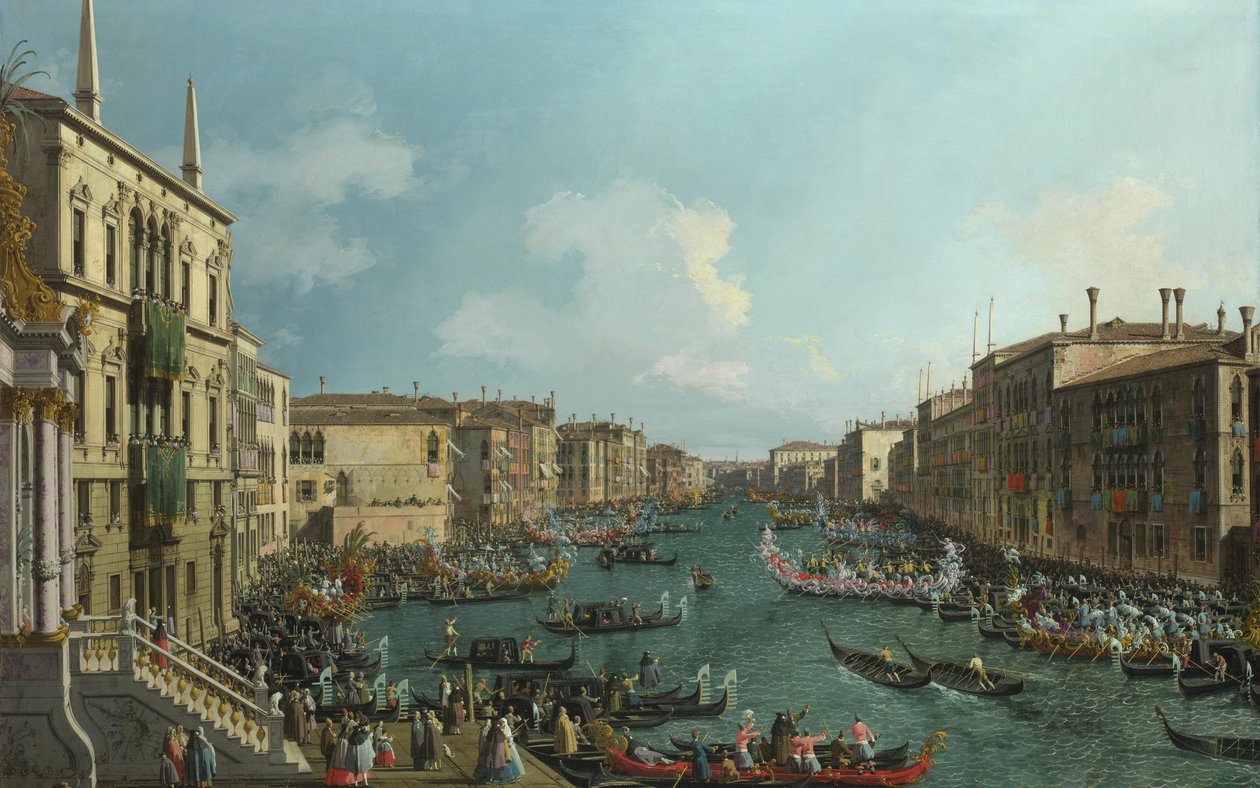 Regatta on the Grand Canal by Giovanni Antonio Canal