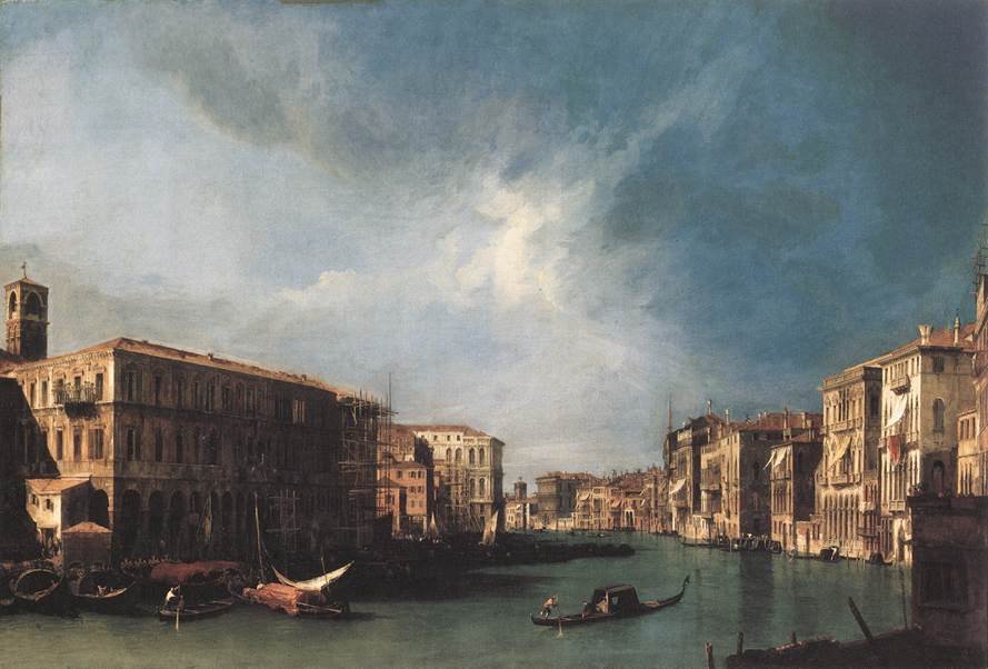 The Grand Canal from Rialto toward the North by Giovanni Antonio Canal