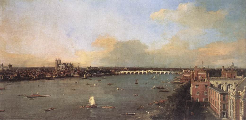 The River Thames looking towards Westminster from Lambeth by Giovanni Antonio Canal