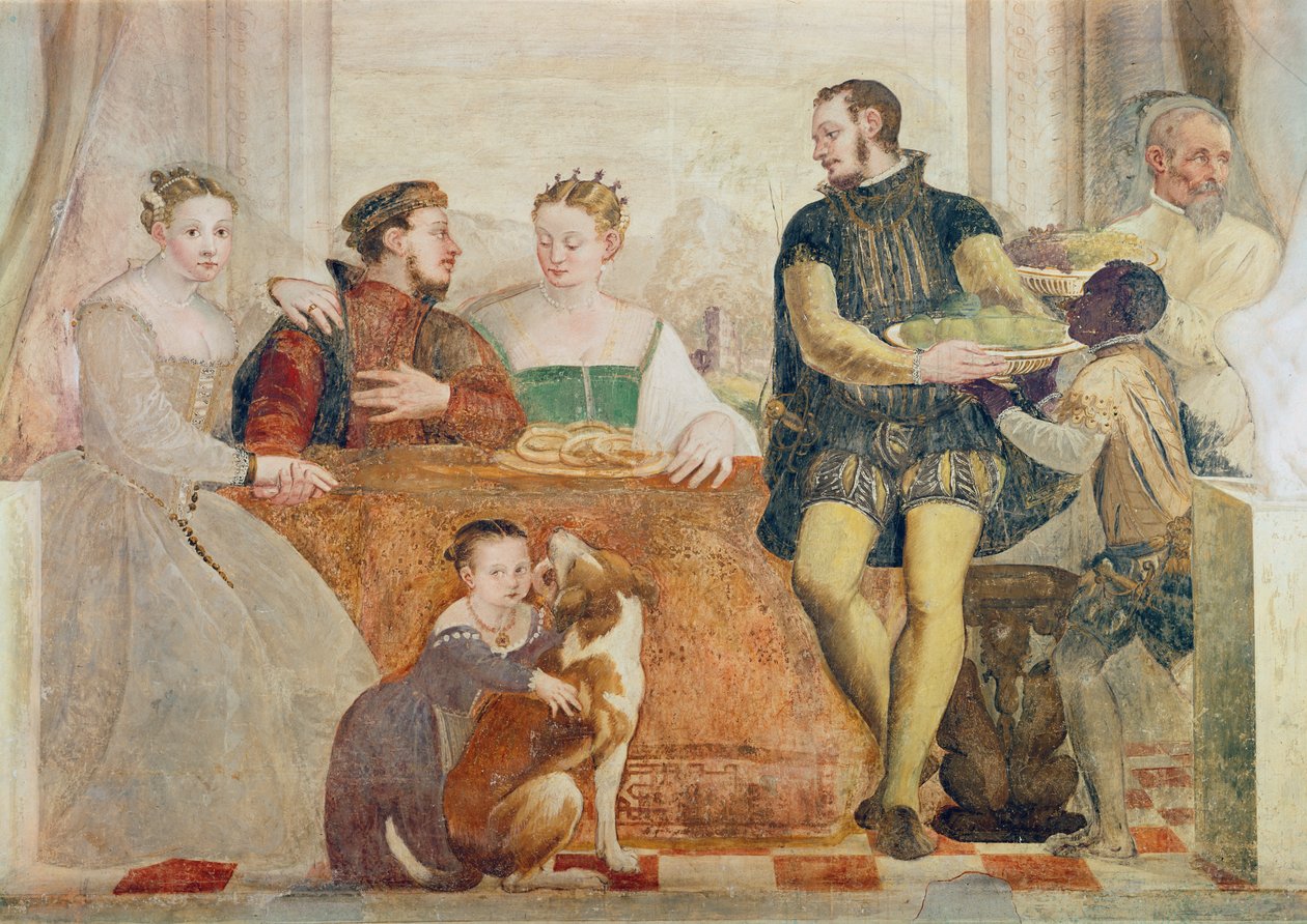 The Banquet (detail) by Giovanni Antonio Fasolo